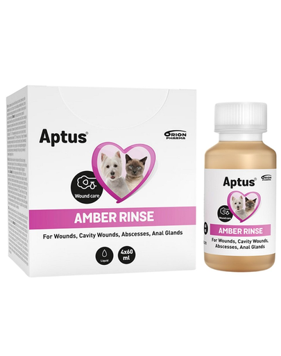 Aptus amber rinse 60 ml preparat pentru curatarea ranilor cainilor si pisicilor