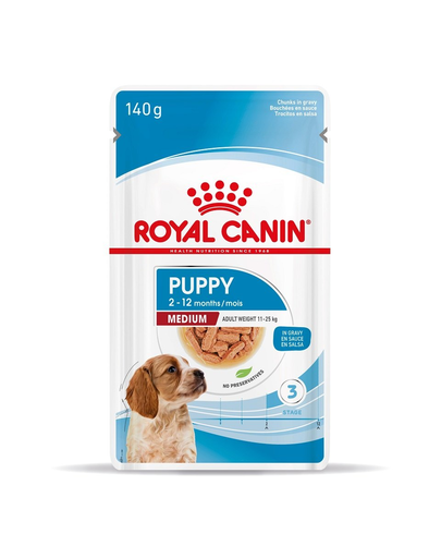 Royal Canin Medium Puppy hrana umeda caine junior 10×140 g 10x140 imagine 2022