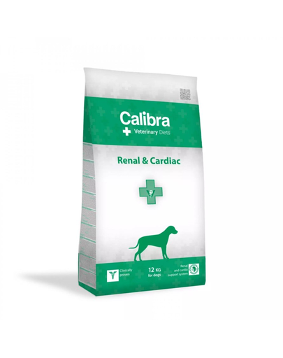 CALIBRA Veterinary Diet Dog Renal &amp; Cardiac Dieta veterniara pentru caini cu probleme renale si tulburari cardiace 12 kg