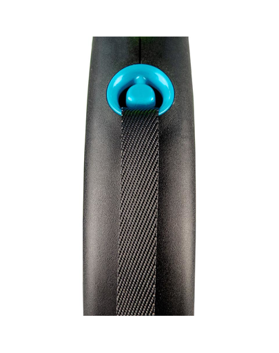 FLEXI Black Design lesa automata cu banda pentru caini, negru cu albastru, marimea L, 5 m