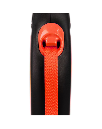 FLEXI New Neon lesa automata pentru caini, portocaliu, marimea S, 5 m