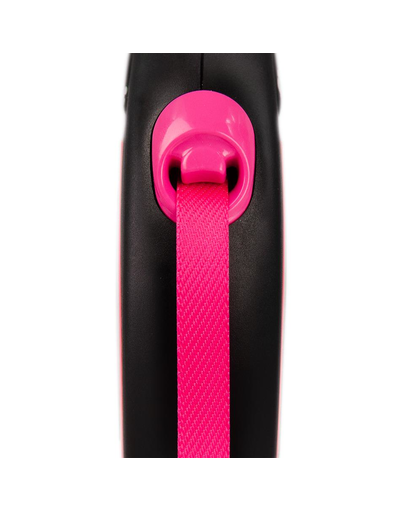 FLEXI New Neon lesa automata pentru caini, roz, marimea S, 5 m