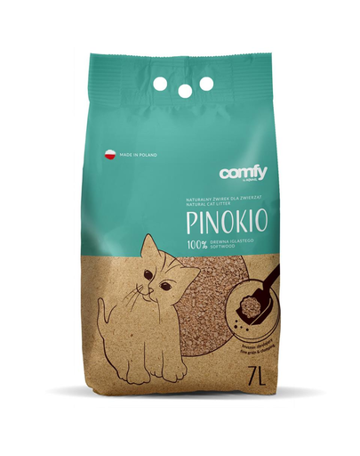 COMFY Pinokio Asternut natural din lemn pentru litiera 35 L (5x7 L)