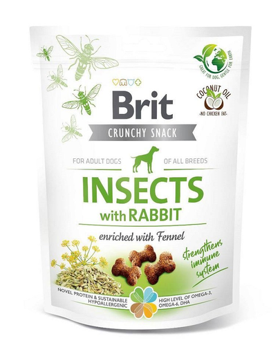 BRIT Care Dog Crunchy Crakcer Insect&Rabbit Recompense pentru caini, cu insecte si iepure 200 g 200 imagine 2022