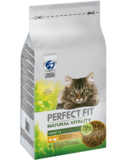 PERFECT FIT Natural Vitality Hrana uscata pentru pisici adulte, cu pui si curcan 6 kg adulte imagine 2022