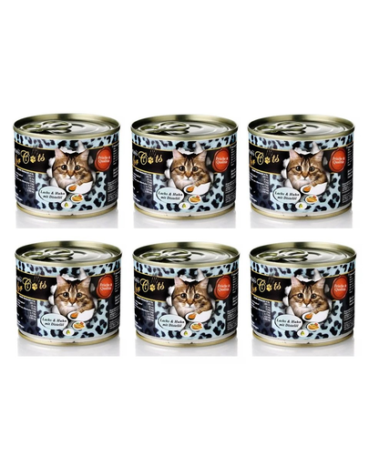 O’CANIS Hrana umeda pentru pisici adulte, cu pasare, somon si ulei de sofran 200 g x 6 buc 200 imagine 2022