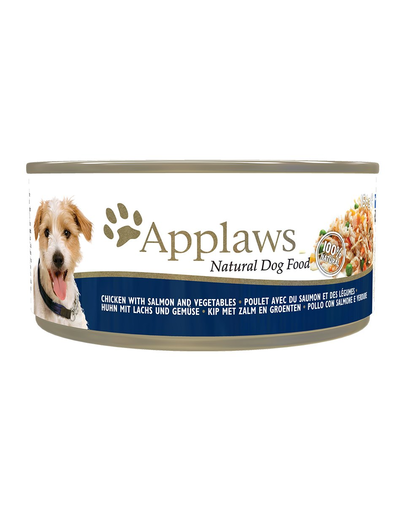 APPLAWS Hrană umedă pentru câini cu pui, somon și legume 156 g