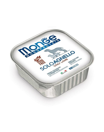 MONGE Solo hrană umedă pentru câini, cu miel 150 g 150 imagine 2022