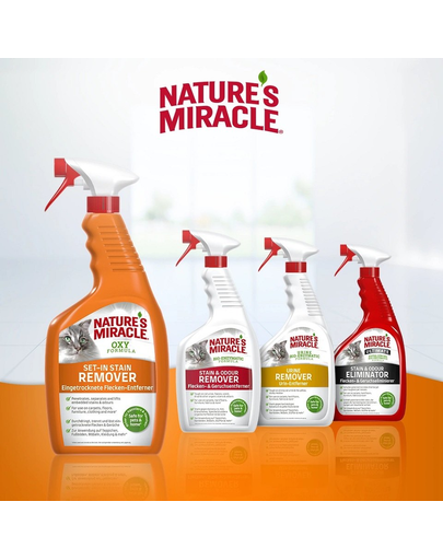 NATURE'S MIRACLE SET-IN OXY Stain&Odour Remover Cat Spray indepartare pete si mirosuri, pisica 709 ml