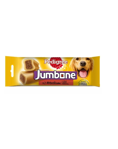 PEDIGREE Jumbone Recompensa caini talie medie, cu vita 180 g