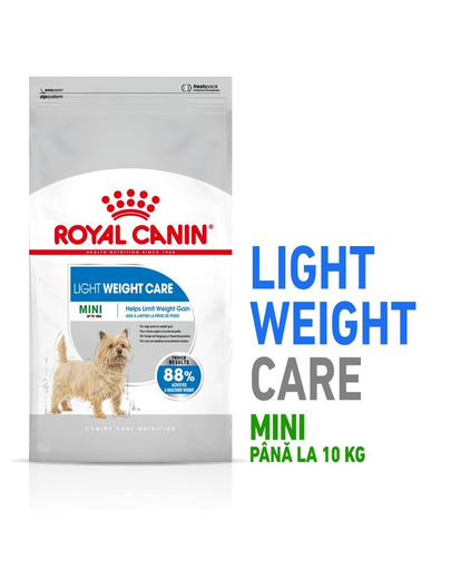 Royal Canin Mini Light Weight Care Adult hrana uscata pentru caini adulti de talie mica, pentru limitarea cresterii in greutate 8 kg Adult imagine 2022