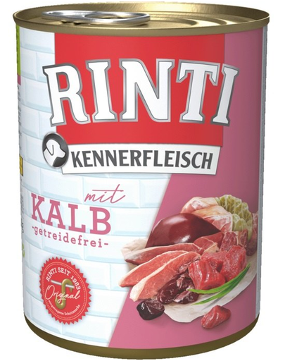 RINTI Kennerfleisch Hrana umeda pentru caini, cu vitel 800 gr
