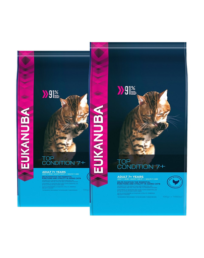 EUKANUBA Cat Senior All Breeds Top Condition Chicken&Liver 20 kg (2 x 10 kg) hrana pisici senior ALL