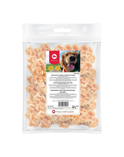 MACED Cuburi de pui si orez pentru caini 500 g