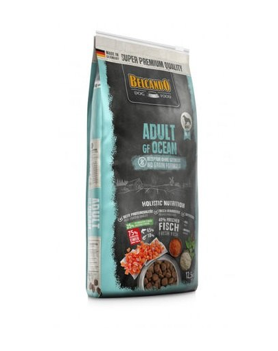 BELCANDO Adult Grain Free hrana uscata pentru cainii sensibili, cu pesti de ocean, talie M-XL, 12,5 kg