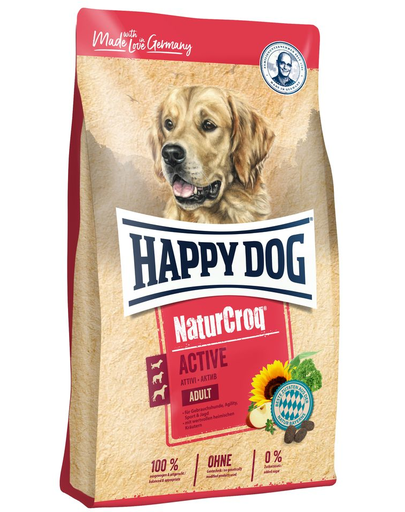 HAPPY DOG NaturCroq Active Adult hrana uscata caini adutli cu activitate fizica crescuta 15 kg Active