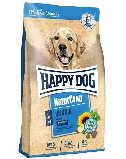 HAPPY DOG NaturCroq Junior, Hrana Uscata Pentru Pui, 15 Kg