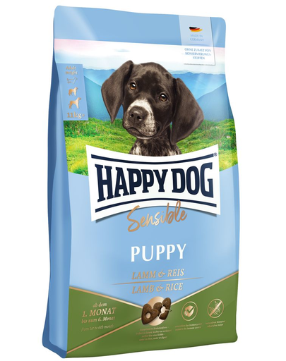 HAPPY DOG Sensible Puppy L Hrana uscata pentru catei cu tract digestiv sensibil, cu miel 10 kg Caini