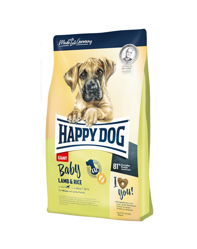 HAPPY DOG Baby Giant, hrana pentru puii de talie mare, cu miel si orez, 4kg