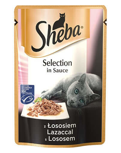 SHEBA Selection in Sauce cu somon 85 g