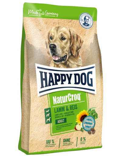 HAPPY DOG NaturCroq Lamb & Rice Hrana Uscata Caini Adulti, Cu Miel Si Orez 15 Kg