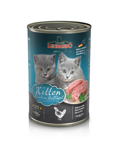 LEONARDO Quality Selection Kitten hrana umeda pentru pisoi, cu pasare de curte 400 g 400 imagine 2022
