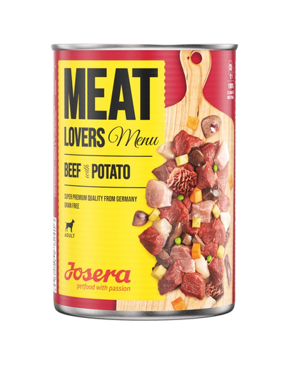 JOSERA Meatlovers Menu Hrana Umeda Pentru Caini, Vita Si Cartofi 6×400 G