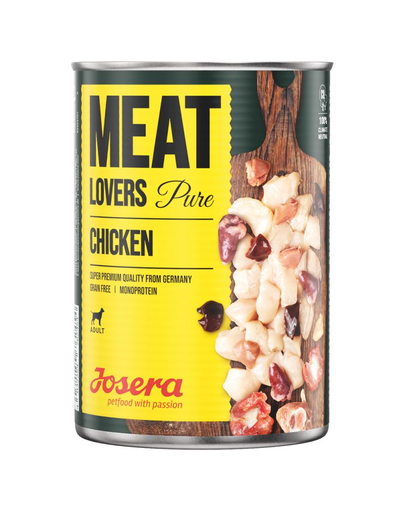 JOSERA Meatlovers Pure Hrana Umeda Monoproteica Pentru Caini, Cu Pui 6×400 G