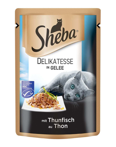 SHEBA Delicacy in Jelly cu ton 12x85 g hrana pisica