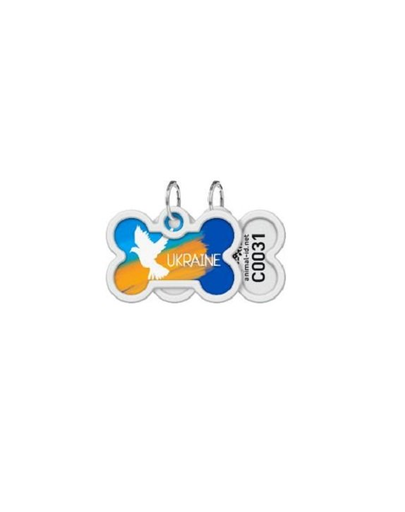 Wau-dog smart id pandantiv pentru caini, cu cod qr, forma os