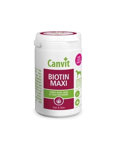  CANVIT Dog Biotin Maxi supliment pentru piele si blana cainilor de rasa mare 230g 