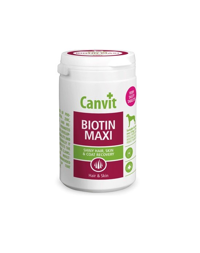  CANVIT Dog Biotin Maxi vitamine caini pentru par si blana 500g 