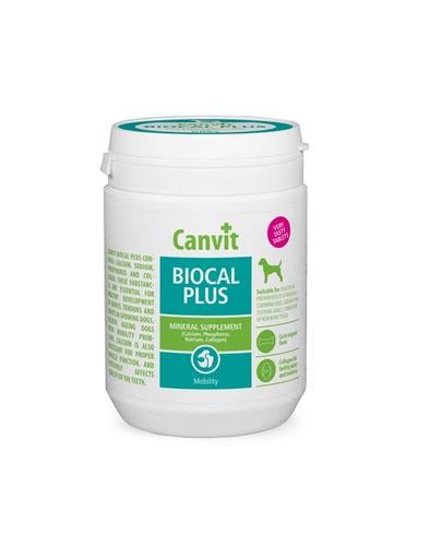 CANVIT Dog Biocal Plus supliment caini pentru sistemul musculo-scheletic 500g 500g imagine 2022