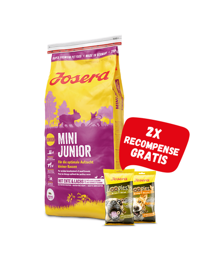 Josera mini junior 15 kg hrana caini juniori talie mica + 2 recompense loopies gratis