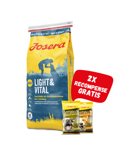 Josera light   vital hrana caini supraponderali 15 kg + 2 recompense loopies gratis