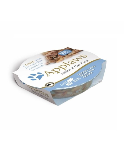 APPLAWS Cat Pot Luxury hrana umeda pisici, ton si creveti 10 x 60 g
