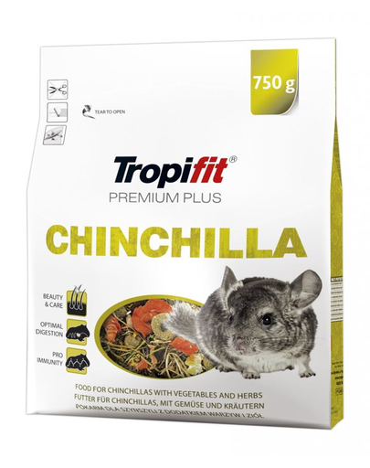TROPIFIT Premium Plus CHINCHILLA Hrana completa pentru Chinchilla 2,5 kg 25 imagine 2022