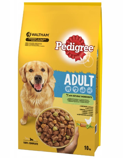 PEDIGREE Adult Sac hrana uscata caini, cu pui si legume 10kg