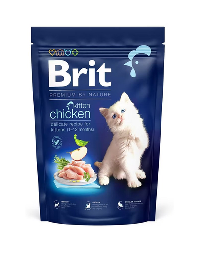 BRIT Cat Premium By Nature Kitten Chicken Hrana Uscata Pentru Pisoi Sau Pisici Gestante, Cu Pui 300 G