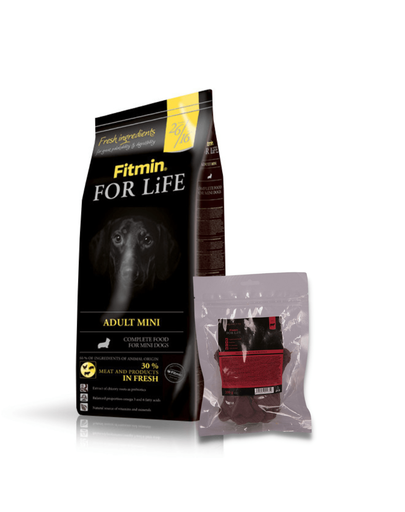 Fitmin dog for life adult mini caini adulti rase mici 15 kg + recompensa gratis!