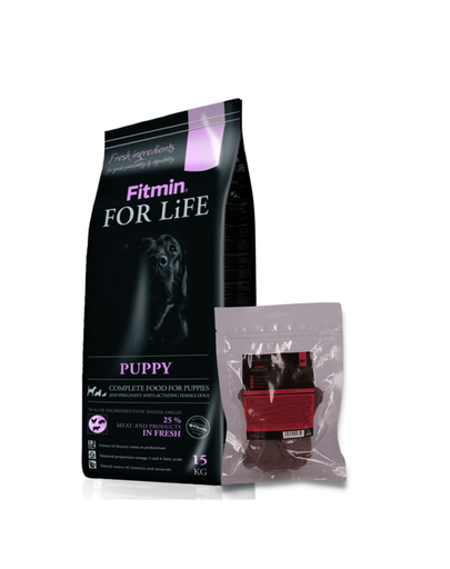 Fitmin dog for life puppy 15 kg + recompensa gratis!