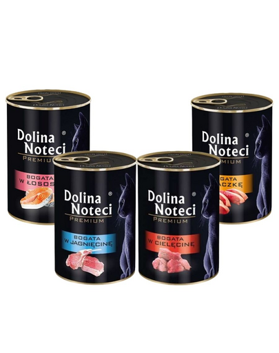 DOLINA NOTECI Premium pachet conserve pisici 24x400g mix arome