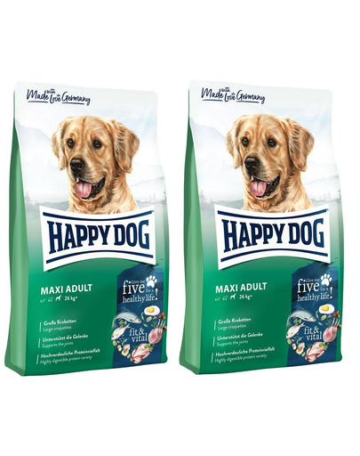HAPPY DOG Supreme Fit&Vital Maxi Adult hrana uscata caini adulti de talie mare 2 x 14 kg ( 28kg ) 28kg imagine 2022