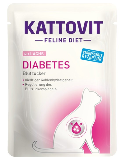 KATTOVIT Feline Diet Diabetes hrana umeda dietetica pentru pisici cu diabet 85 g diabet) imagine 2022