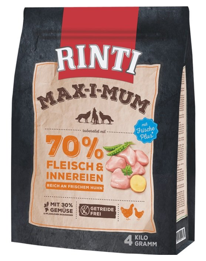 RINTI MAX-I-MUM Chicken hrana uscata pentru caini adulti, cu pui 4 kg