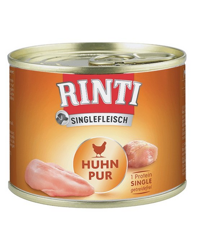 RINTI Singlefleisch Chicken Pure hrana monoproteica pentru caini, cu pui 185 gr