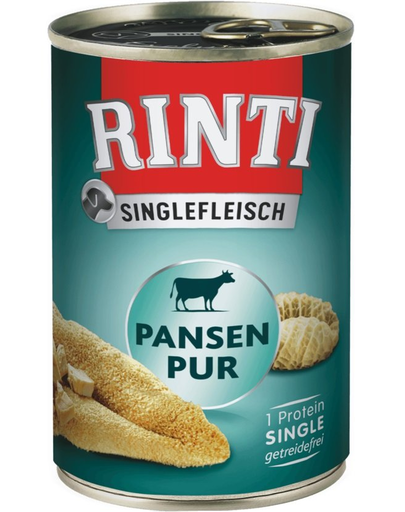 RINTI Singlefleisch Rumen Pure Hrana Monoproteica Pentru Caini, Cu Rumen De Vita 400 Gr