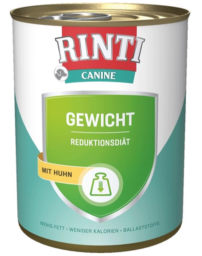 RINTI Canine Weight Control Chicken hrana dietetica umeda pentru caini obezi/supraponderali 400 gr 400 imagine 2022