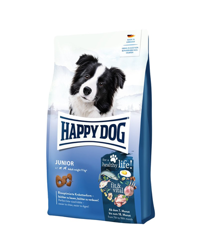 HAPPY DOG Supreme Fit&amp;VItal Junior Hrana uscata pentru catei, cu pasare 1 kg