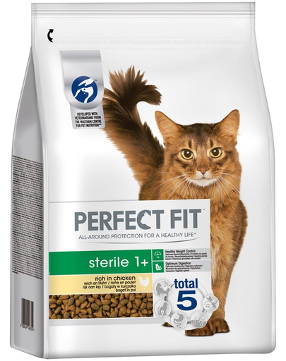 PERFECT FIT Sterile 1+ Hrana uscata pentru pisici sterlizate, bogata in pui 3 x 2,8 kg